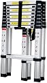 Ladders,Telesladder Herringbone Ladder Portable Lifting Aluminum Alloy Household Safety Ladder Retractable Movable Decoration Function/8.5Ft/8.5Ft