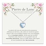 ♥️ Matériaux de Haute Qualité ♥️ Conçue pour durer dans le temps sans traces d'usure, magnifiquement réalisée en Argent Sterling 925 avec une pierre de lune naturelle, apportant un effet apaisant et aidant à réduire le stress. Offrez-lui un bijou classique à porter tous les jours. Le collier a passé les tests de sécurité, sans danger pour la santé, et il est idéal pour les peaux sensibles. Des bijoux pour femme de qualité premium.