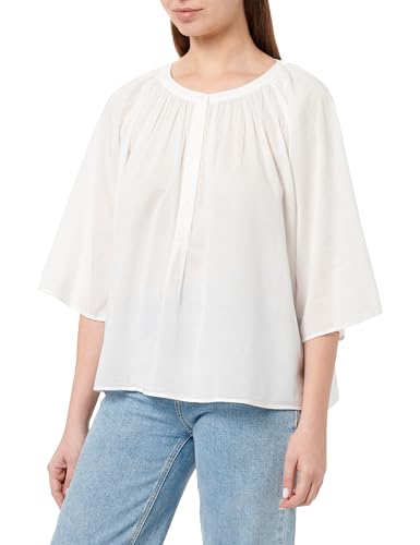 Tommy Hilfiger Damen Co Voile Ss Top Ww0Ww44470 S/S Bluse, White (Th Optic White), 38