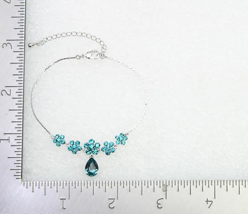 Image of Faship Gorgeous Rhinestone Crystal Floral Necklace Earrings Set