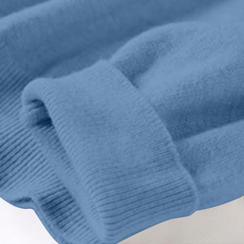 OIOLOYJM Fall Cashmere Sweaters for Women 2025 Crewneck Long Sleeve Tops Knitted Pullovers Lightweight Merino Wool Sweater