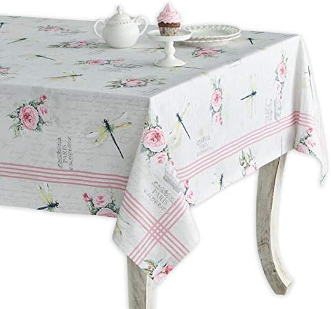Maison d' Hermine Champ De Mars 100% Cotton Tablecloth Kitchen Dining Table Cloth for Rectangle Tables Farmhouse Tabletop Cover for Parties, Wedding Use Spring/Summer (54"x72")