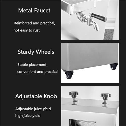 Commercial Electric Sugarcane Juicer Machine - Stainless Steel Press Extractor For Home, Booth & Restaurant Use
