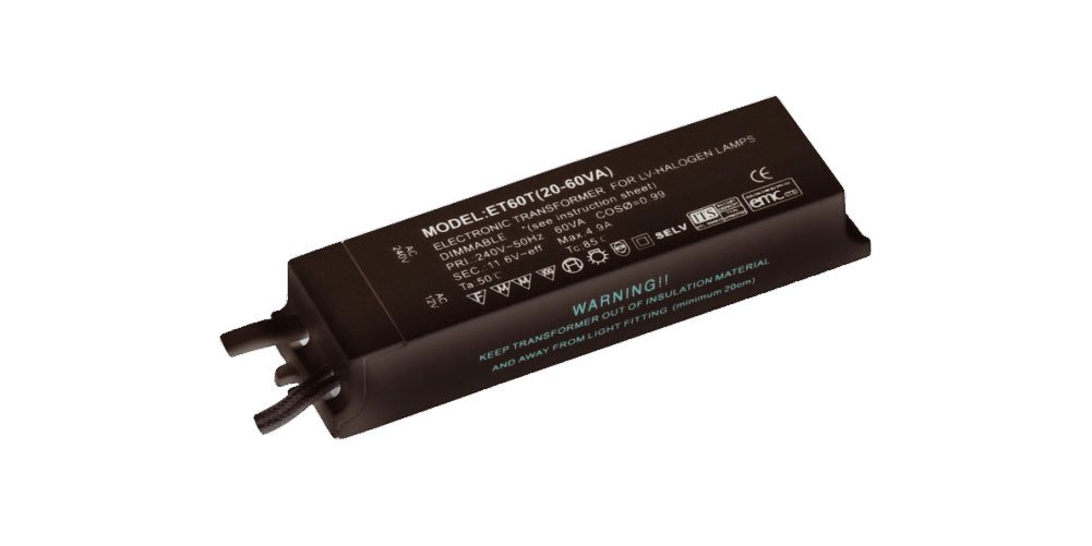 Saxby Lighting Saxby 12V Transformer 60W Dimmable Chrome & White Plastic ET60R