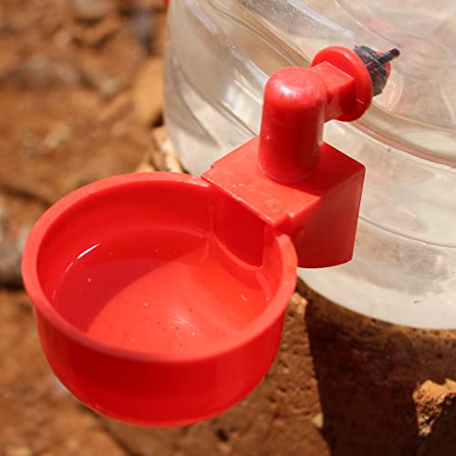 VSSAW Copos de Água para Frango, Alimentador Automático de Água para Frango de 6 Unidades, Kit de Be