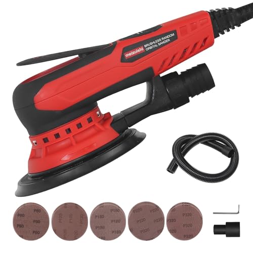 Meizuishi Ponceuse Excentrique Électrique 150mm, 350W Ponceuse Orbitale 5 mm à Faibles...