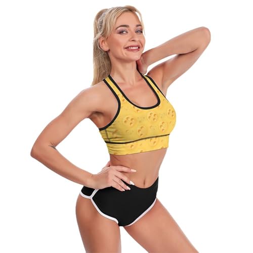 Image of Womens Comfortable Sports Bra Workout Tank Tops Racerback Fitness Gym Bra for Yoga Running