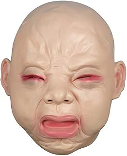 CY TOYS Cry Baby Mask Latex Full Head Mask for Halloween Party Costume