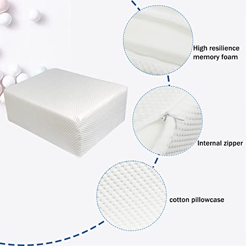 S-Snail-Oo The Cube Memory Foam Pillow Square Ergonomic Memory Foam Pillow Supportive Head Cushion,Thicker And Firmer Pillow For Vertebral Protection Travel, Bed Pillow (38 * 30 * 15Cm) #TOP2