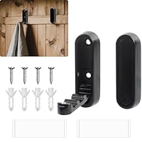 QOPAHI Folding Coat Hooks Wall Mounted, Zinc-Alloy Foldable Wall Hooks for Hanging, Screw/Self Adhesive Installation, Heavy Duty Flip Down Hook for Walls Hanging Coat, Bag, Towel, Key (Black, 2Pcs)