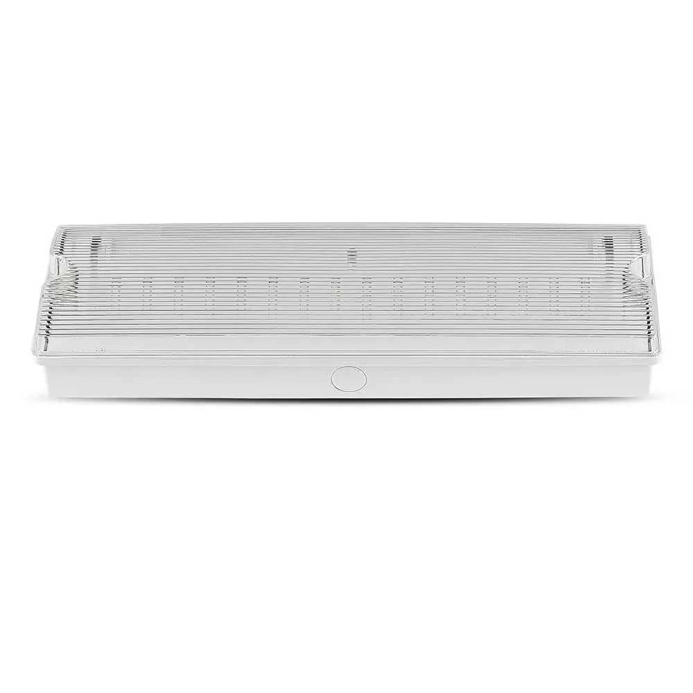 Luz LED de emergencia para salida de incendios, mamparo de 3 W, IP65, indicador de evacuación de pared mantenido/no mantenido (10 luces)