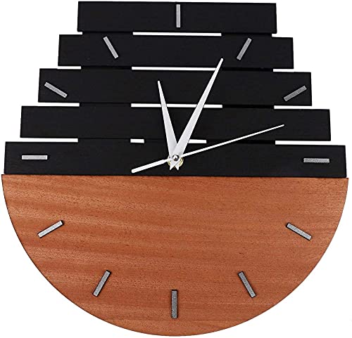 Horloge murale design moderne en bois vintage rustique et chic
