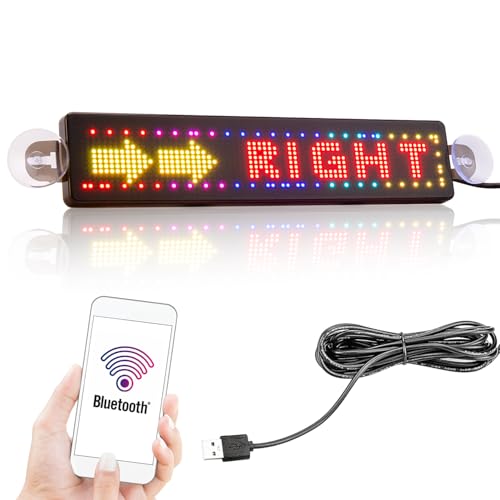 Programmable LED Scrolling Sign For Car - Flexible USB 5V Bluetooth App Control Custom Text Pattern Animation Display For Store, Bar, Hotel - View #12