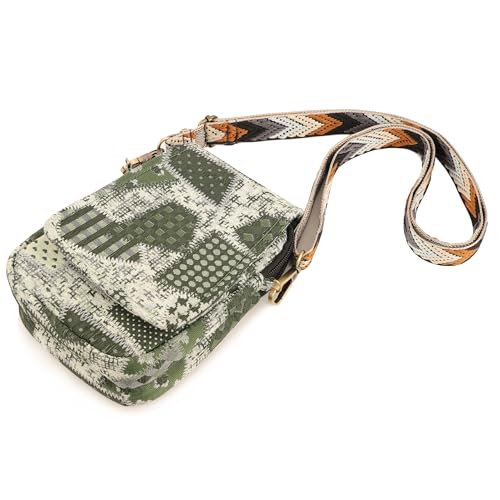 Image of SILKAREA Embroidered Cute Mini Crossbody Bag for Women Small Handbags Wristlet Wallet Bag Cell-phone Pouch Coin Purse