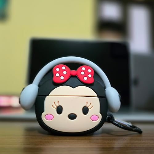 Image of YODI Case Cover for Airpods Pro|Pro 2|Airpods Pro 3|Airpods 4 Pouch, Silicone Cases with Cleaner Kit 360 Drop Protection,Shock-Resistant ([Headphone - Minnie Red ], Airpods Pro /Pro 2)