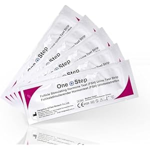 Female Fertility Test Strips, 5 Test Pack, Peri Menopausal, Menopause Testing Kit, Home Urine FSH Test