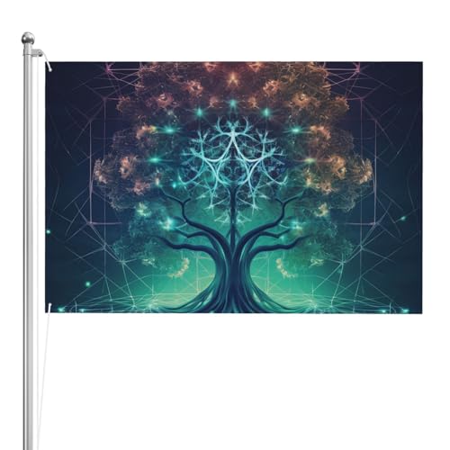 Drapeau 122x183 cm en polyester 200D robuste avec œillets en laiton durables pour extérieur
