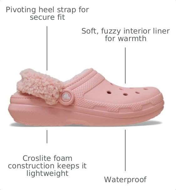 Image of Crocs Unisex-Adult Classic Fleece Lined Clogs, Fuzzy Slippers for Women and Men