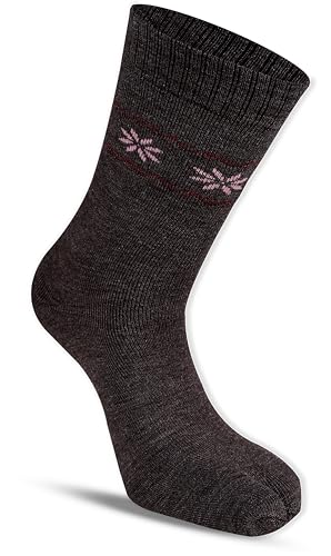 Image of RC. ROYAL CLASS Women Woolen Winter Wear Thermal Thumb Socks, Calf Length Terry Thick Towel Cushioned, Warm & Cozy Thermal Thumb Socks For Women (Pack of 3 Pairs)
