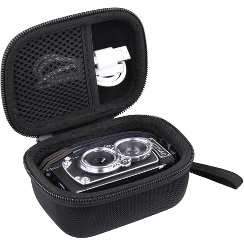 Image of Camera Case for CHUZHAO Vintage Mini Digital Camera,Compatible with Portable TLR Style Retro Compact Small Pocket Autofocus Camera(Black Case)