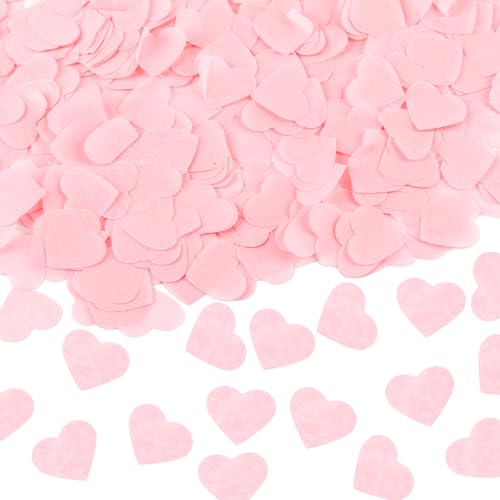 CIPOWM 6000pcs Valentines Day Heart Confetti Decoration Paper Heart Shaped Table Confetti for Valentines Day Wedding Engagement Anniversary Birthday Party Decoration