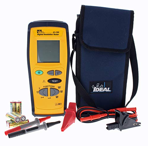 IDEAL INDUSTRIES INC. 61-795 Hand-held Insulation Tester, 250/500/1000V test voltages