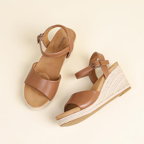 Image of Comfortable Women's Platform Espadrille Sandals Dressy Wedge Shoes Summer