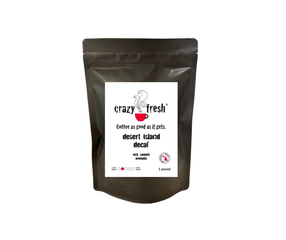 Crazy Fresh Café en Grano Descafeinado Tostado Medio 1 lb