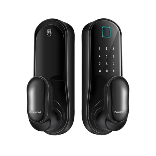 Matybobe Smart Door Lock - Keyless Entry with 2 Cards, 2 Keys, Biometric & App Remote Operation WiFi Smart Lock for 30-60mm Office, Home, Bedroom Doors