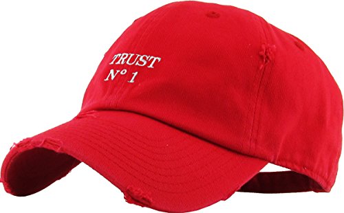 Image of KBETHOS Dad Hat Trust No One Royalty Hustle Vibe Baseball Cap Adjustable Cotton Vintage
