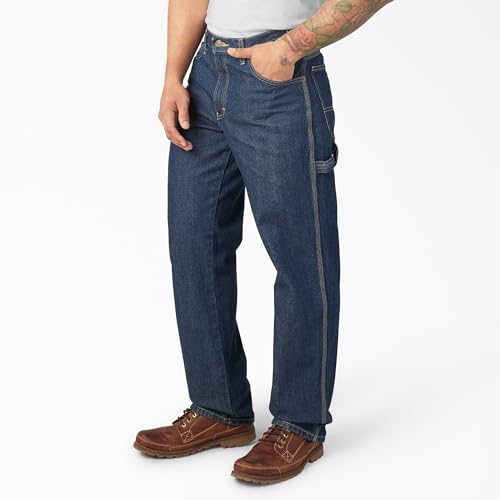 Dickies Męskie jeansy Carpenter Relaxed Fit, Niebieski Indigo, 30W / 30L