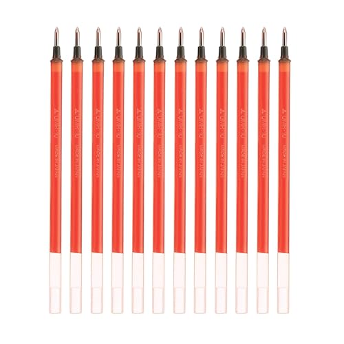 Image of uni-Ball UMR-10 1.0mm Gel Pen Refill | Usable for UM-153S | Red Ink, Pack of 12