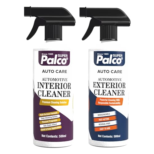 Image of PALCO Combo Auto Care 2 Products | Exterior Cleaner 500ml, Interior Cleaner 500ml, Cleaning & Auto Care Solution For Removing Dirt & Shining Cars and Bikes