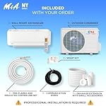 Cooper & Hunter MIA Series, Mini Split Air Conditioner and Heater, 9,000 BTU, 115V, 21.5 SEER2, Wall Mount Ductless Inverter System, With Installation kit… - Image 5