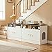JanflyHome Double Cat Litter Box Enclosure for 2 Cats, 63