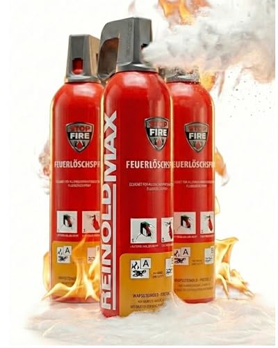 Xenotec Feuerlöscher - Löschspray 3x750 ml - Feuerlöscher Auto - Küche Haushalt Auto Feuerlöscher Schaum - Schaumlöscher - Co2 Feuerlöscher - Kompakter Feuerlöscher für unterwegs