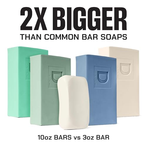 Image of Duke Cannon Big Brick of Soap Variety Pack - Seawolf, Midway, Midnight Swim & Tropic Drift, Large 10 oz Triple Milled Men's Bar Long-Lasting Soap Bundle
