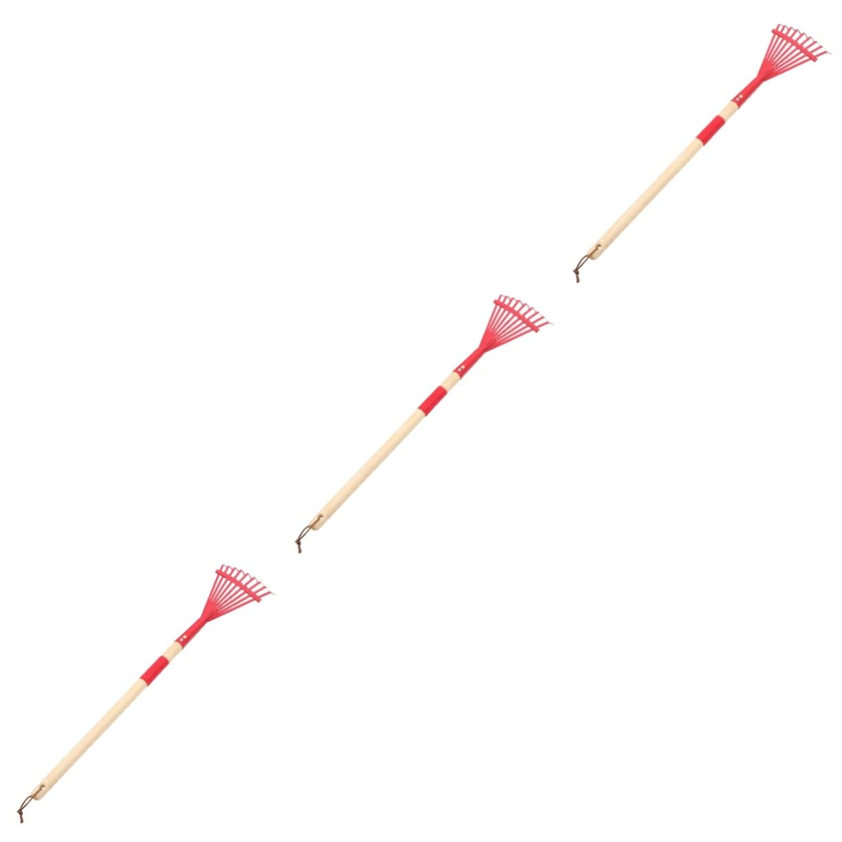 Toyvian 3 Piezas Rastrillo Desmontable para Jardín Herramienta de Jardinería y Multifuncional Mango Ergonómico para Actividades al Aire