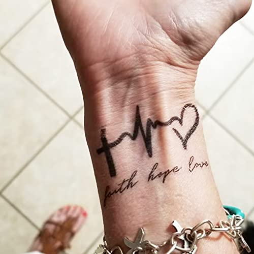 Faith, Hope & Love - Faith Hope Love Temporary Tattoo/Religious