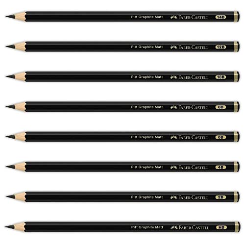 Faber-Castell Art & Graphic Pitt Graphite Matt Pencil 2B for Art Craft Drawing Sketching Home School University Colouring