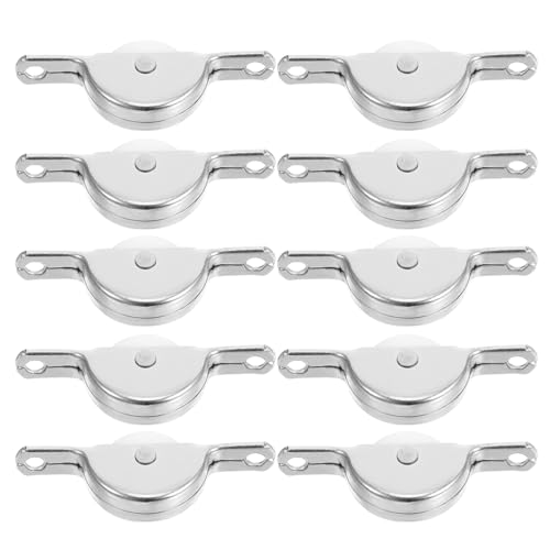 Kisangel 10 piezas Ruedas para Puertas Correderas de Armario de Poleas Duraderas de Plástico Resistentes para Ventanas y Muebles Diseño Práctico y Fácil Instalación