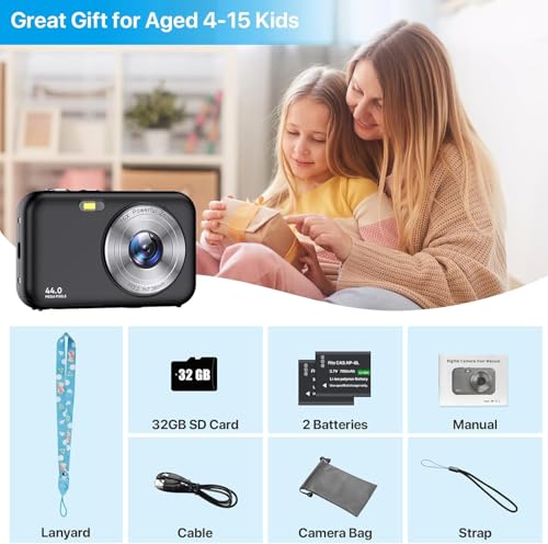 Cámara Compacta 44MP FHD 1080P 32GB Rosa para Principiantes - Fernando Cortés