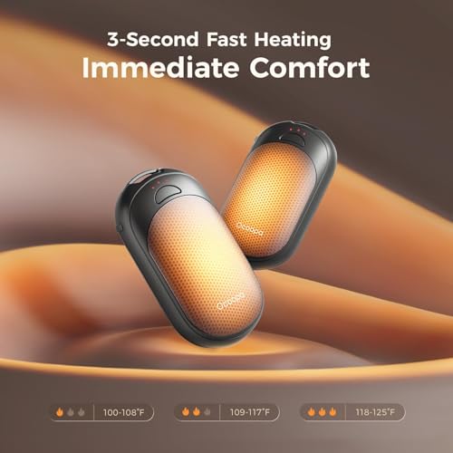 OCOOPA Magnetic Hand Warmers Rechargeable 2 Pack, Electric Handwarmers, Smart Heating UL Certified, 3-Settings,Portable Heater, Ultra Slim Pocket,... - Image 4