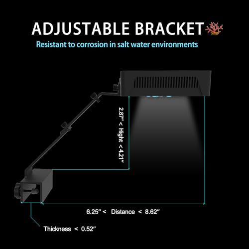 Aquarium Light –3rd Generation A029 Aquarium LED Light 30 Watts with Touch Control, 5W LED Chips for Coral Reef Nano Fish Tank Marine Tanks with Timer & Screen (A029) - Image 6