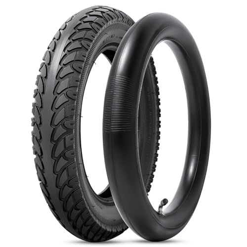 12 1/2 x 2 1/4 Replacement Tire and Inner Tube 12.5x2.25 Tube with CR202 Angled Valve Stem 12-1/2 x 2-1/4 Tyre Fit for Electric Scooter Razor Pocket Mod Currie Schwinn GT IZIP eZip(1 Set)
