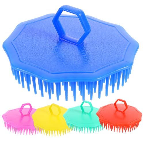 OUNONA Peine De Masaje Cabello y Cuero Cabelludo 5 Piezas De Plástico Masajeador Anticaspa Portátil Para Cuidado Capilar En Casa y Salón Alivio Estrés