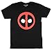 Marvel Deadpool Men's Icon T-Shirt, Black, Large