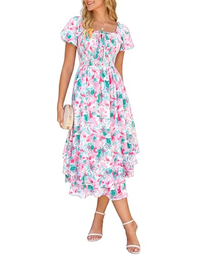 Image of GRACE KARIN Womens Summer Floral Maxi Dress 2026 Flowy Wedding Guest Dress A Line Boho Dresses Fashion Clothing with Pockets