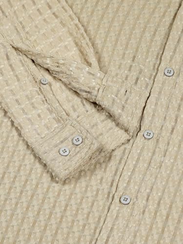 Image of Thomas Scott Men's | Solid | Textured Fabric | Full Sleeve | Slim Fit | Polyester-Blend | Spread Collar | Casual Shirt