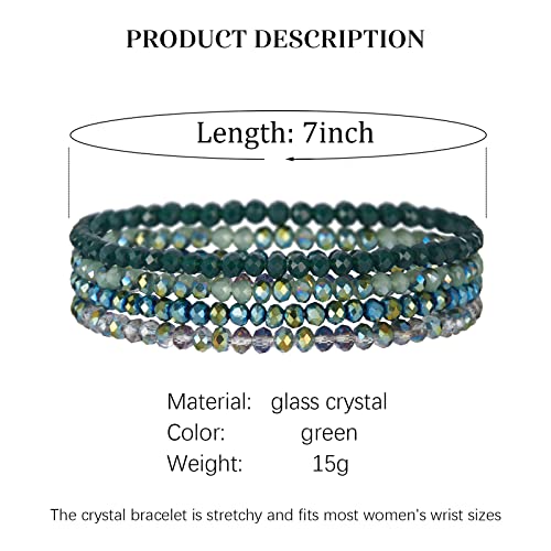 FULU AUTUMN Boho Beaded Bracelet Multi-Layer Crystal Stone Beaded Bracelets for Women Stretch Bracelets Fashion Jewellery Birthday Gifts for Her - Image 7